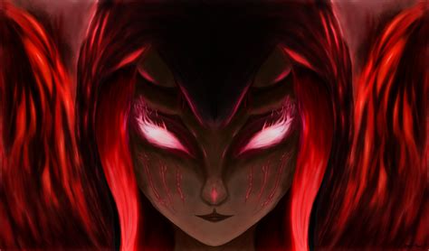 Download 6000x3528 Demon Girl Horns Fantasy Woman Red Hair