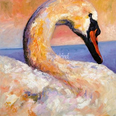 Swan Oil Painting By Ginette Callaway By Ginette Callaway The