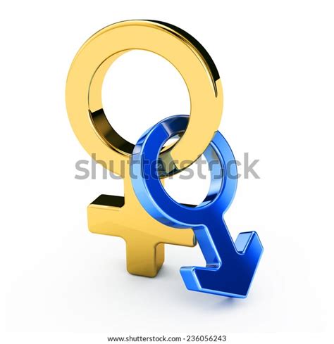 Male Female Sex Symbols Golden Isolated Stock Illustration 236056243