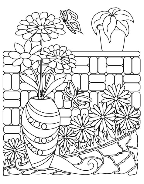 You time goes well with all of that, including coloring in this beautiful drawing. Zendoodle Coloring Big Picture: Calming Gardens | Tish ...