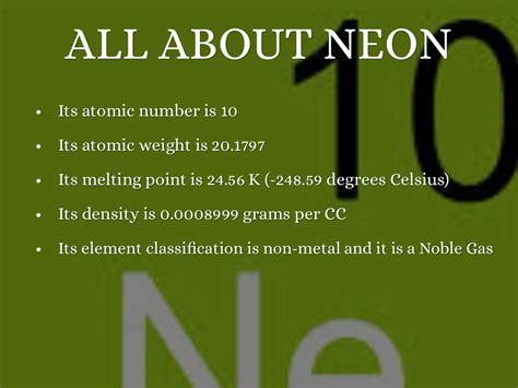 Periodic Table Neon Facts Periodic Table Timeline