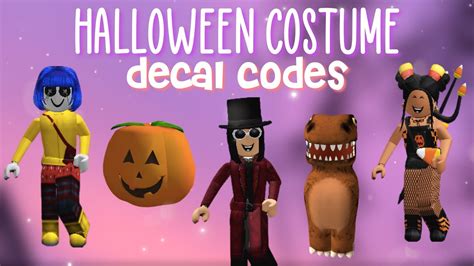 Best 60 cafe codes bloxburg roblox free in woodworking projects. Halloween Costume Decal Codes || For Bloxburg & more - YouTube