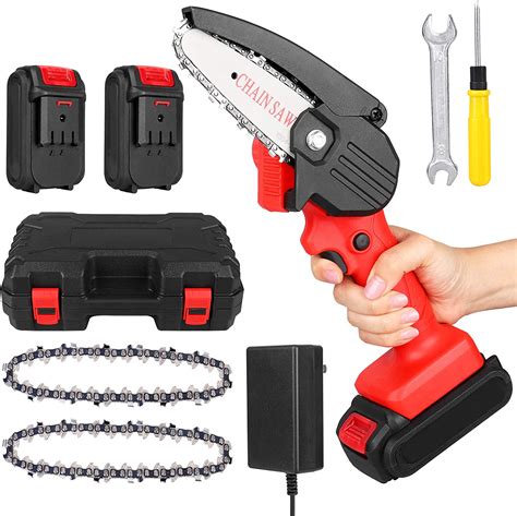 Cawbing Mini Chainsaw 4 Inch Electric Cordless Electric