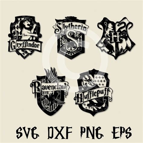 All Hogwart's Crests SVG, DXF, PNG, EPS, Cut Files