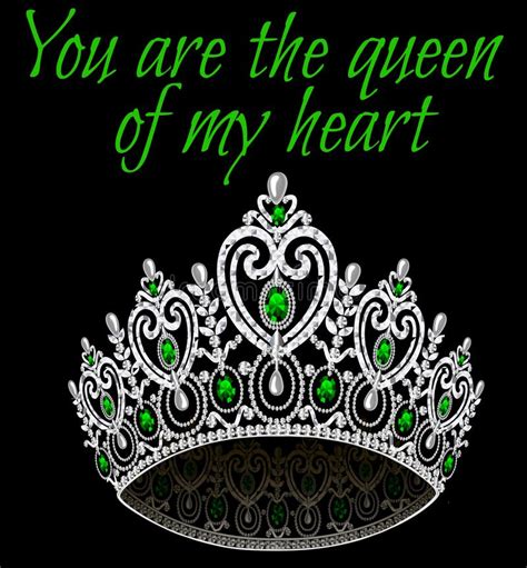 Eres La Reina De Mi Corazón Con Una Corona Dorada Y Brillante