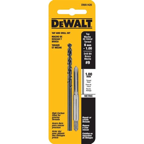 Dewalt 9 Drill And 6 Mm X 10 Nc Tap Set Dwa1420 The Home Depot