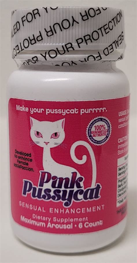 6 Pill Bottle Authentic Pink Pussycat Female Sex Pill