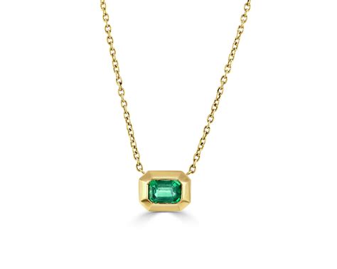 An 18ct Yellow Gold Emerald Necklace Jonathan Lambert