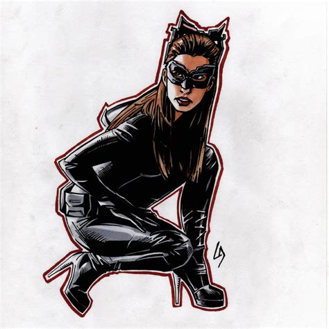 Anne Hathaway Catwoman Sketch By Tollbooth10 On Deviantart