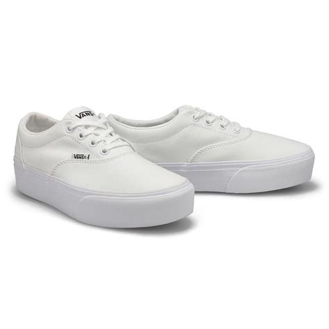 vans women s doheny platform sneaker white