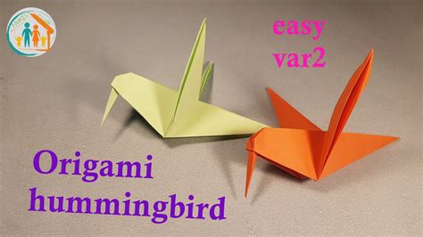 Origami Hummingbird Easy Var2 Youtube