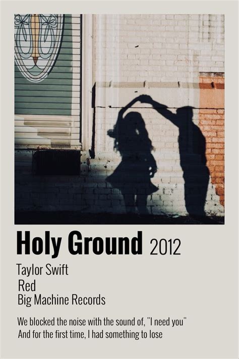 Holy Ground Poster Taylor Swift Songs Taylor Swift Posters Taylor Swift Lyrics
