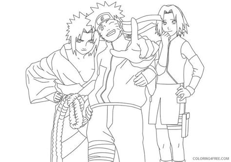 Naruto Coloring Pages Sasuke Sakura Coloring4free
