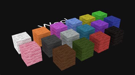 Blender Minecraft Wool Blocks Cycles Only Free 3d Model Cgtrader