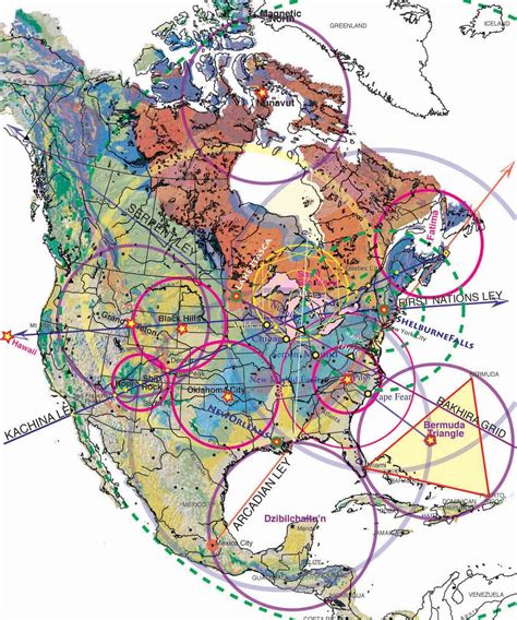 Geology Patterns North America Ley Lines Ancient Maps Geology