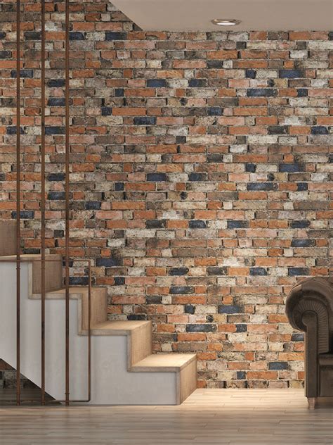 Rustic Brick Effect Porcelain Wall Tiles 170x520mm Brick Effect