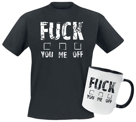 T Shirt Tasse Fuck You Me Off Geschenkbox Geschenkset T Shirt Emp