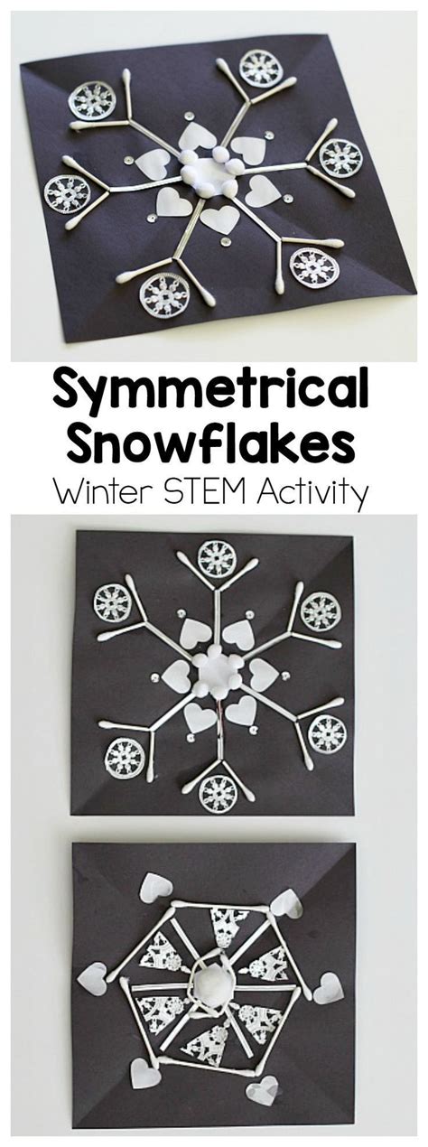 Symmetrical Snowflake Winter Craft For Kids Winter Activities For
