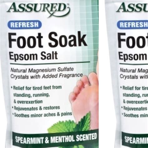 2 Packs Epsom Salt Foot Soak With Spearmint And Menthol Scent 16 Oz