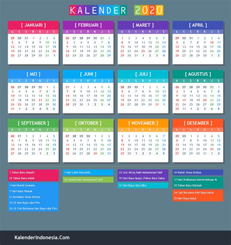 Kalender Indonesia Lengkap Dengan Hari Libur Nasional Latest 165600