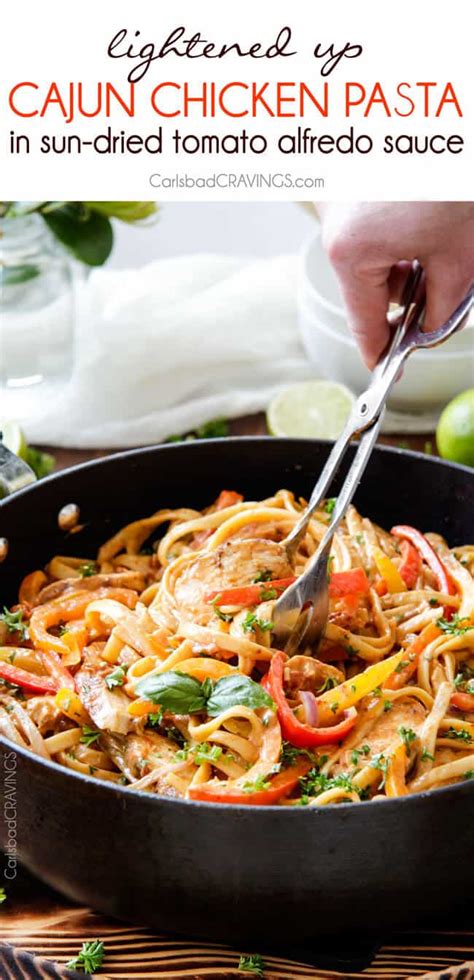 This family favorite pasta recipe comes together in only 30 this creamy pasta dish has a tendency to disappear quickly from our dinner table! Cajun Chicken Pasta in Sun-Dried Tomato Alfredo Sauce ...