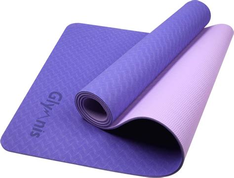 glymnis yoga mat exercise mat thick non slip pilates mat anti tear durable for fitness workouts