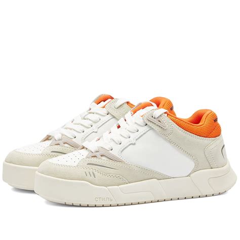 Heron Preston Low Key Sneaker Orange And White End Uk