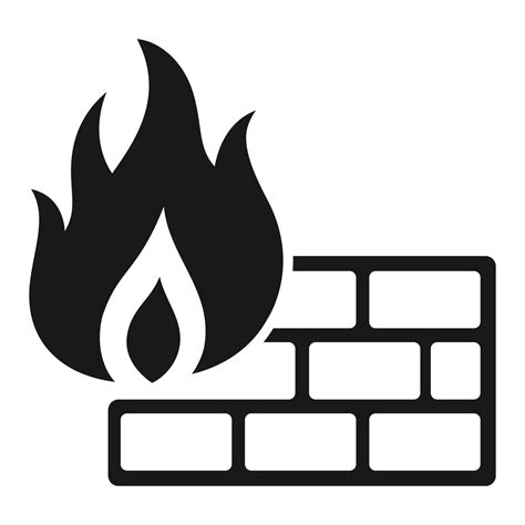 Black And White Icon Firewall 14031199 Vector Art At Vecteezy