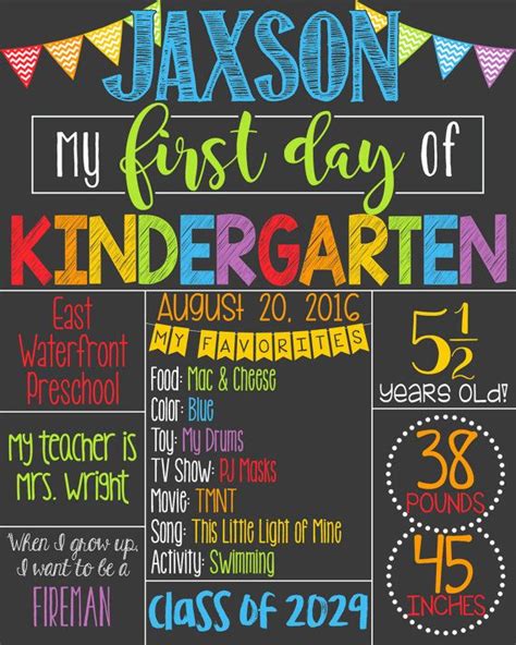 First Day Of School Chalkboard Poster First By Personalizedchalk