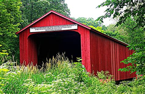 Red Covered Bridge Princeton Il Flickr Photo Sharing