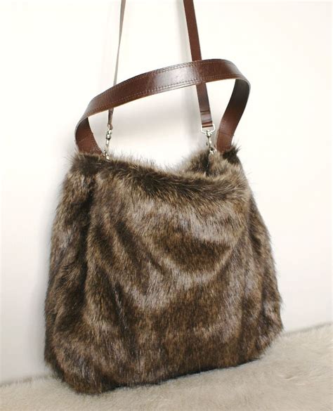 Faux Fur Handbag With Good Handles Faux Fur Handbag Fur Handbags