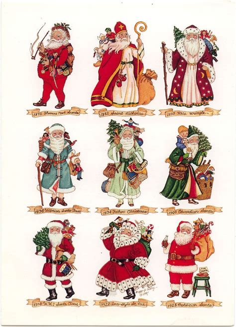 More Santa Greeting Cards From The Past Christmas Images Santa