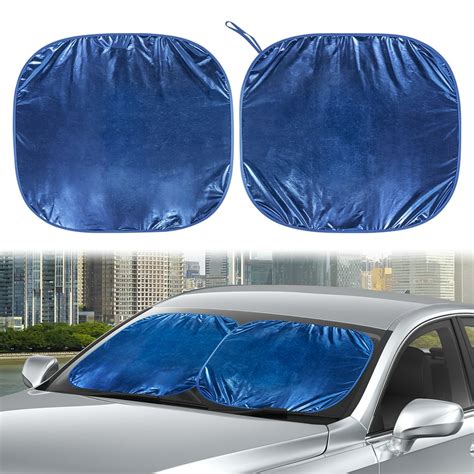 Auto Drive Blue Color Twist Car Windshield Sun Shade Size 285 X 315