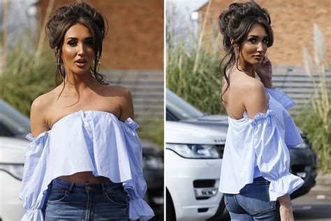 Towies Megan Mckenna Flashes Her Toned Stomach In Sexy Bardot Top As Shes Seen For The First