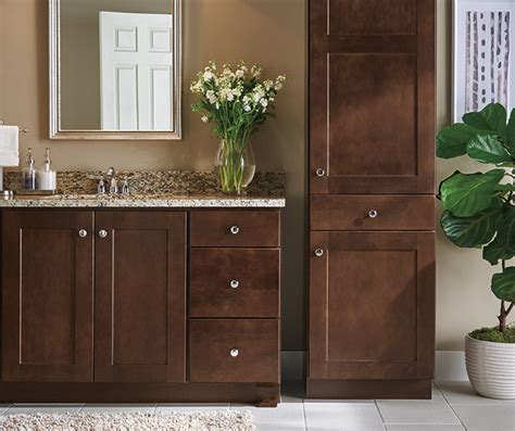 13,463 wooden bathroom cabinets products are offered for sale by suppliers on alibaba.com, of which bathroom vanities accounts for 70%, storage holders & racks accounts for 1. Dark Wood Cabinets in a Transitional Bathroom - Aristokraft