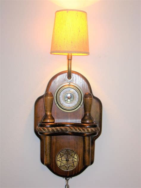 Guaranteed low prices on all modern lighting, furniture and accessories + free shipping on nautical wall sconces. Vintage Carrington Barometer Nautical Wall Lamp With Belaying
