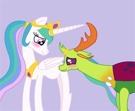 Safe Artist Clawort Animations Princess Celestia Thorax Alicorn Changedling