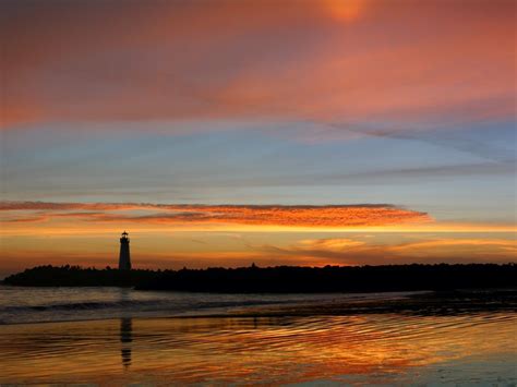 Santa Cruz Breakwater Lighthouse By Jimmie31663 Sunset Sunset