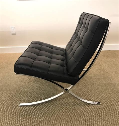 Like black, the barcelona chair is a timeless masterpiece that's been in our homes for almost 90 with a melted plastic figure and a smooth blackness, the panton chair may seem like a rigid piece of. Signed Knoll Black Leather Barcelona Chair by Ludwig Mies ...
