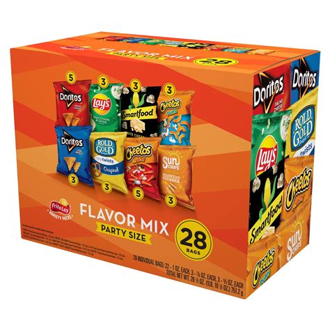 Frito Lay Flavor Mix Snacks Variety Pack Party Size 28 Count Assortment May Vary Walmart