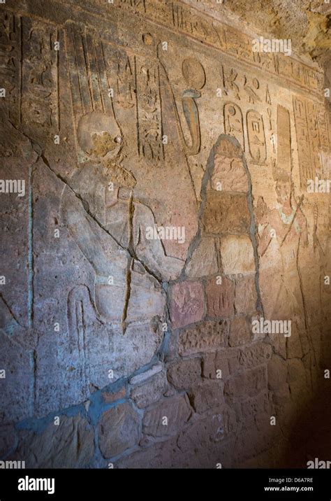 Hieroglyphs In The Mammisi Chapel Of The Temple Of Amun At The Foot Of
