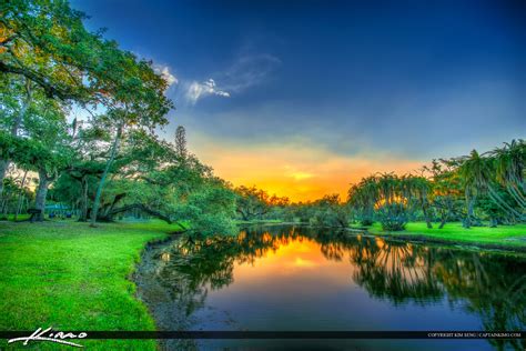 Lake Sunset At White City Park Fort Pierce Florida