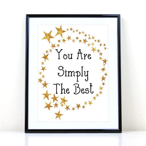 You Are Simply The Best Printable Printable Art Print T Etsy