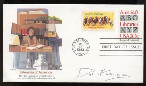 dick francis d2010 signed autograph auto steeplechase jockey and crime writer fdc ebay