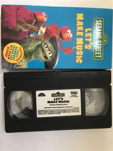 Sesame Street Lets Make Music Vhs Video Learn About Rhythm Cast Of