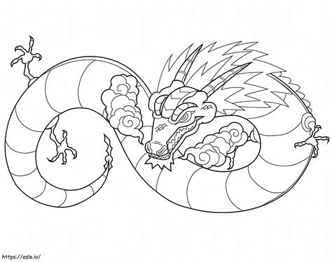 Oriental Dragon Coloring Page