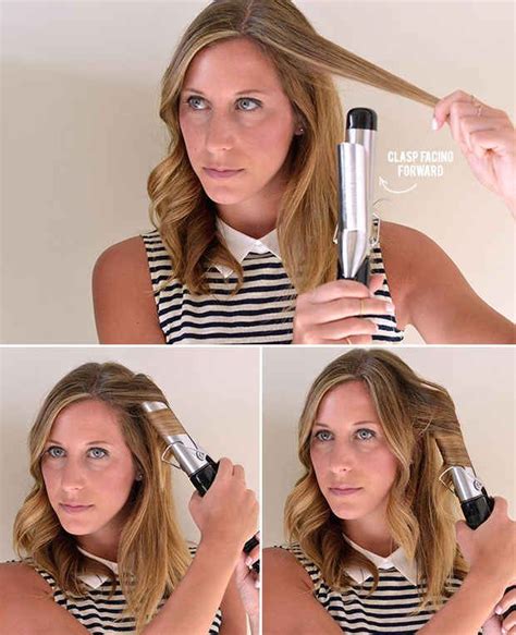 Face The Clasp Forward To Spin The Hair Through More Easily Curling