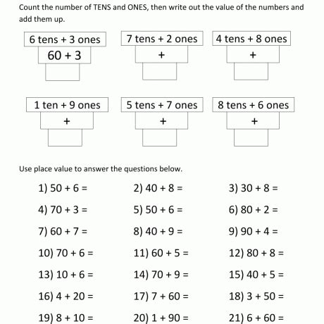 math place  worksheets   maths   year olds printable uk