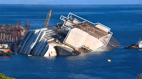 Mega Cruise Ship Costa Concordia Recovered After Sinking Youtube