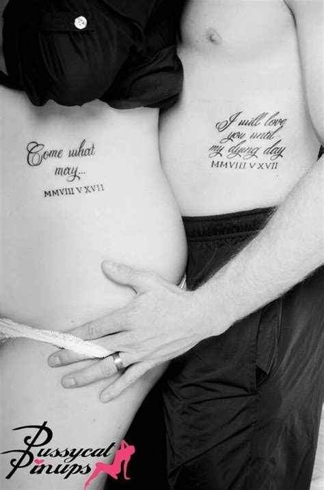 Express your love with these romantic, sweet, deep and cute love quotes for him. Cute couples tat!! #tattoosforwomen | Couple tattoos, Matching couple tattoos, Cute couple tattoos